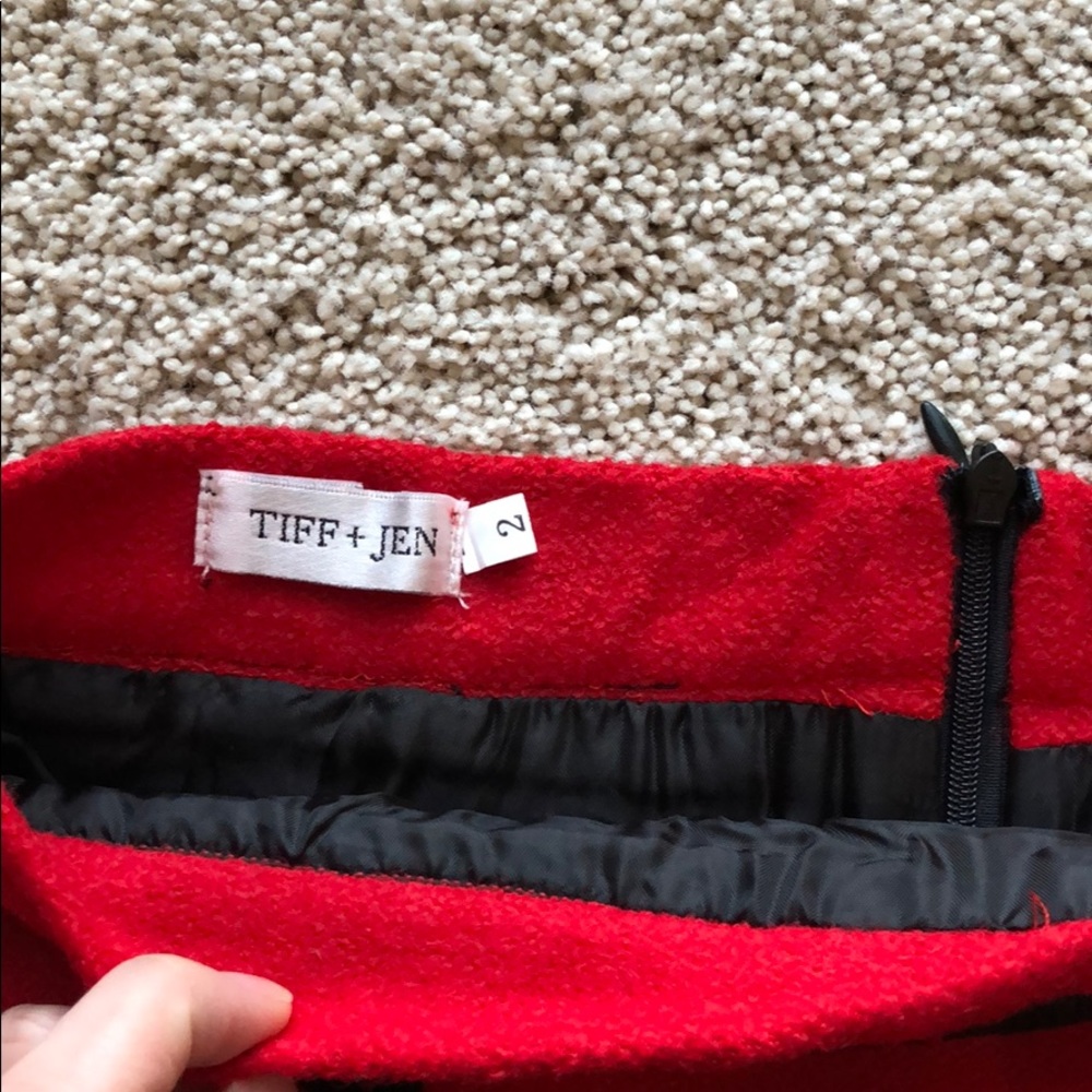 4x HOST PICK❤️1Left! Red pencil skirt w/black bows - Picture 4 of 5